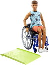   Ken Doll with Wheelchair &amp; Ramp, Barbie Fashionistas, Brunette  | Ken Doll with Wheelchair &amp; Ramp, Barbie Fashionistas, Brunette