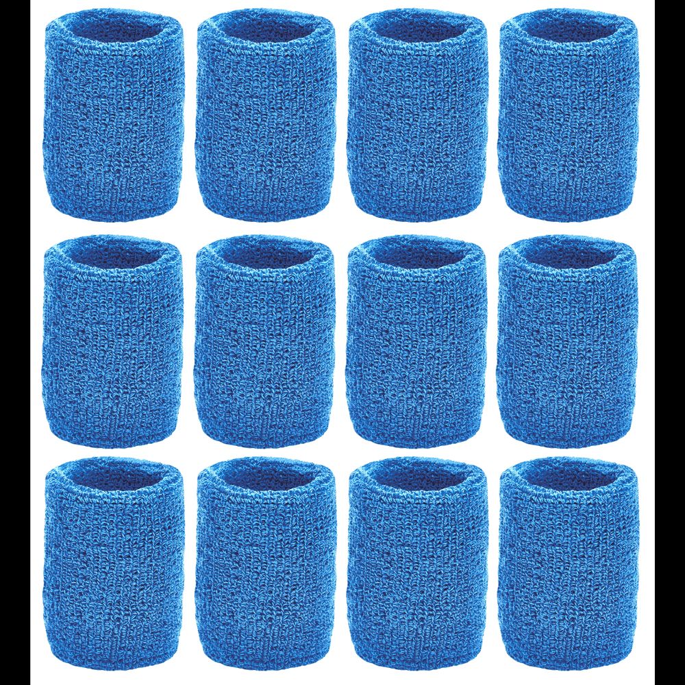 [RDY] [送料無料] Unique Sports アスレチックパフォーマンスチームパック12個入りリストバンド（6ペア）-ブルー [楽天海外通販] | Unique Sports Athletic Performance Team Pack of 12 Wristbands (6 pair) - Blue