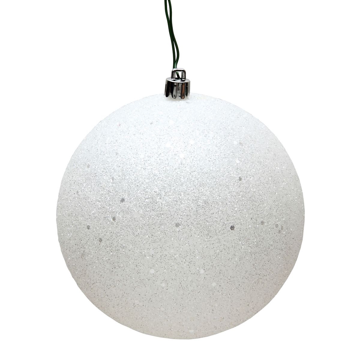 [RDY] [送料無料] Vickerman 8インチホワイトスパンコールボールオーナメント [楽天海外通販] | Vickerman 8" White Sequin Ball Ornament