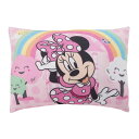   Disney ミニーマウス スクイシー幼児用枕 15x12インチ ピンク 長方形型 レインボー  | Disney Minnie Mouse Squishy Toddler Pillow, 15x12", Pink, Rectangular shape, Rainbows