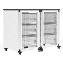 [送料無料] Luxor モジュール式教室収納キャビネット-大型クリアビン6個付きサイドバイサイドモジュール2個セット [楽天海外通販] | Luxor Modular Classroom Storage Cabinet - 2 Side-By-Side Modules wi
