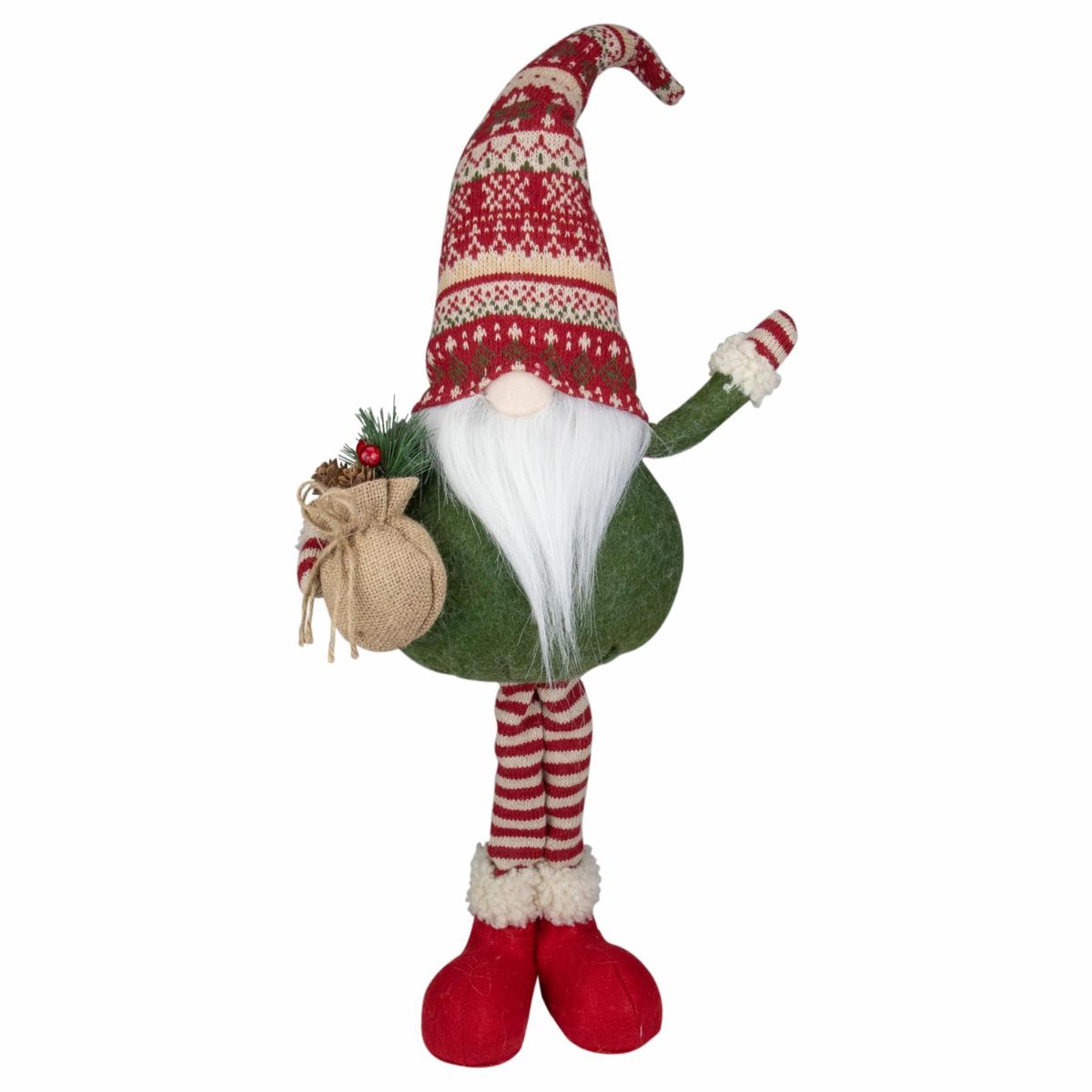 [送料無料] Northlight 27" ギフト袋が付いている赤および緑の永続的なノームの卓上のクリスマスの装飾 [楽天海外通販] | Northlight 27" Red and Green Standing Gnome Tabletop Christmas Decoration with Gift Bag