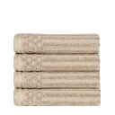 [RDY] [] SUPERIOR Rbg100 n`FbN{[_[ nh^I 4g, AC{[ [yVCOʔ] | Superior 4 Piece 100% Cotton Solid and Checkered Border Hand Towels, Ivory