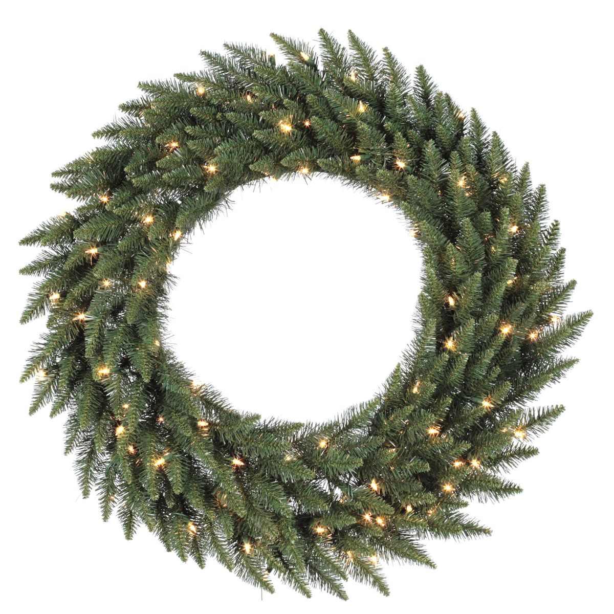 [送料無料] Vickerman 36" Camdonのモミの人工的なクリスマスの花輪、ゆとりのDura-litの白熱小型ライト-偽造の休日の花輪-屋内季節の家の装飾 [楽天海外通販] | Vickerman 36" Camdon Fir Artificial Christmas Wreath, Clear Dura-lit Incandescent Mini Lights