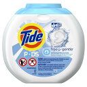 [送料無料] Tide PODS and Gentle、液体洗濯洗剤、HE対応、57カウント、低刺激性、無香料 [楽天海外通販] | Tide PODS and Gentle, Liquid Laundry Detergent, HE Compatible, 57 Count, Hypoallergenic, Unscented