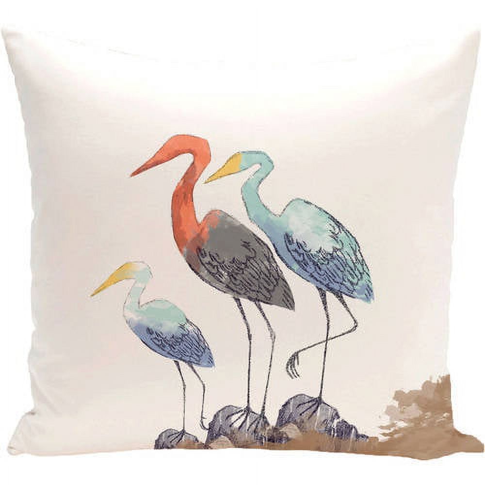 [RDY] [送料無料] Simply Daisy 16インチ x 16インチ アンティークフラワー花柄プリント枕, ホワイト [..