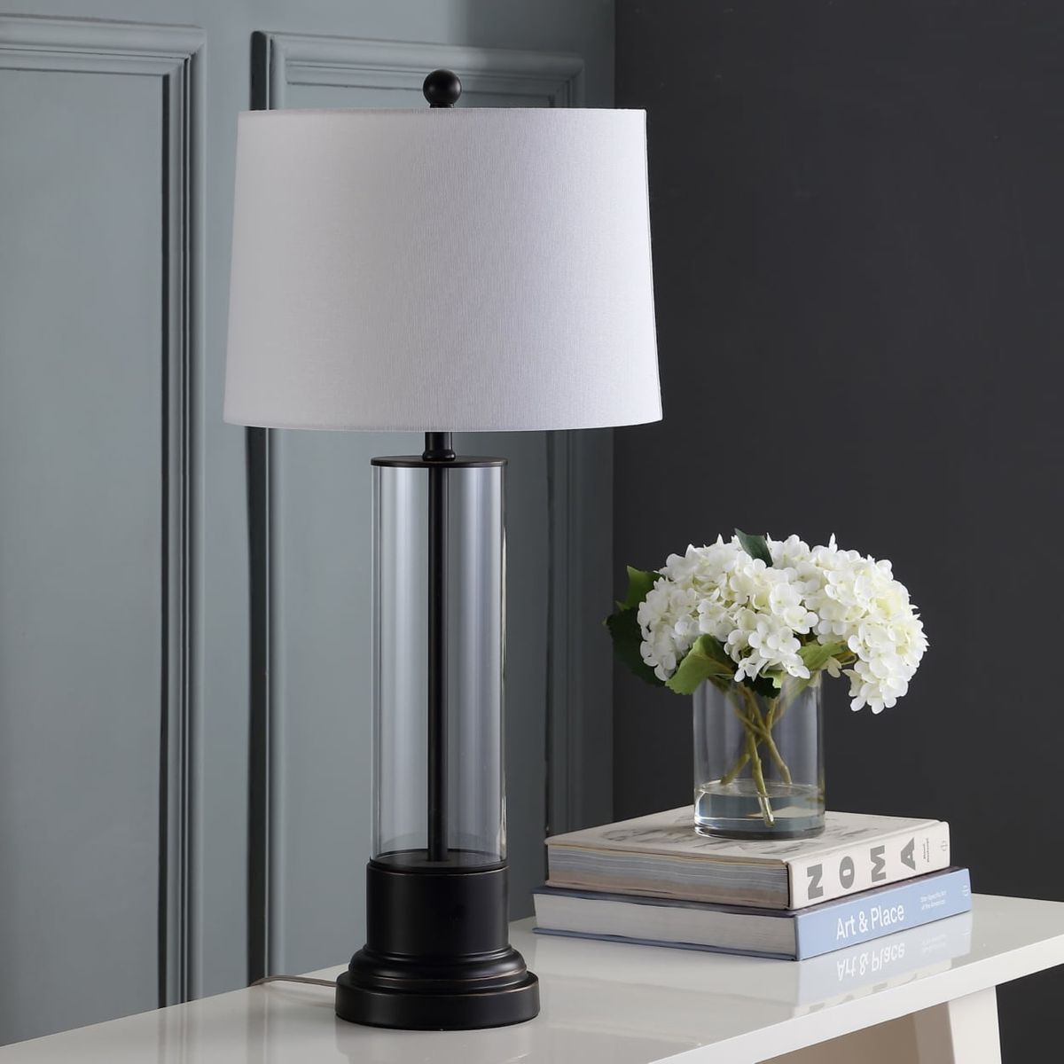 [送料無料] Safavieh ベルフォード・テーブルランプ｜ホワイト [楽天海外通販] | SAFAVIEH Belford Table Lamp | White |