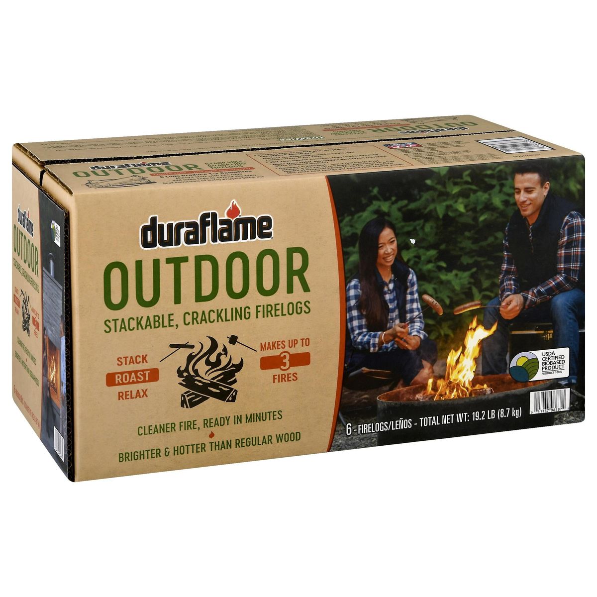 楽天Walmart 楽天市場店[送料無料] Duraflame アウトドア用クラックリング焚き火用丸太、6本で3つの焚き火に対応 [楽天海外通販] | Duraflame Outdoor Crackling Firelogs, 6 Logs for up to 3 Campfires