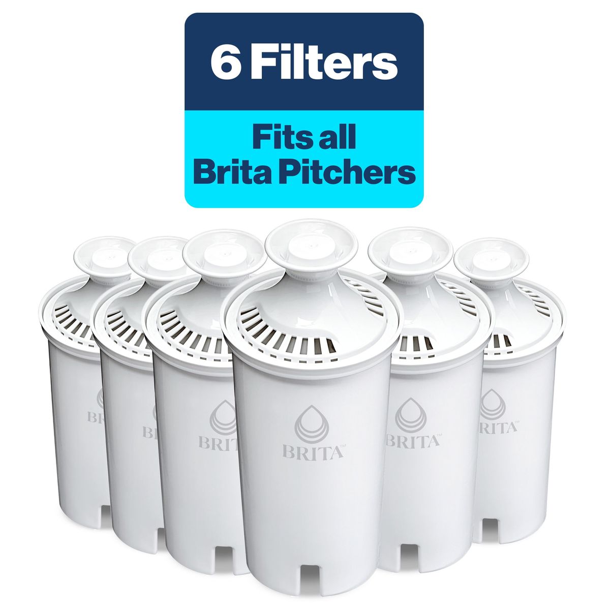   Brita スタンダードウォーターフィルター、ピッチャー・ディスペンサー用交換フィルター、BPAフリー、6個入り  | Brita Standard Water Filter, Replacement Filters for Pitchers