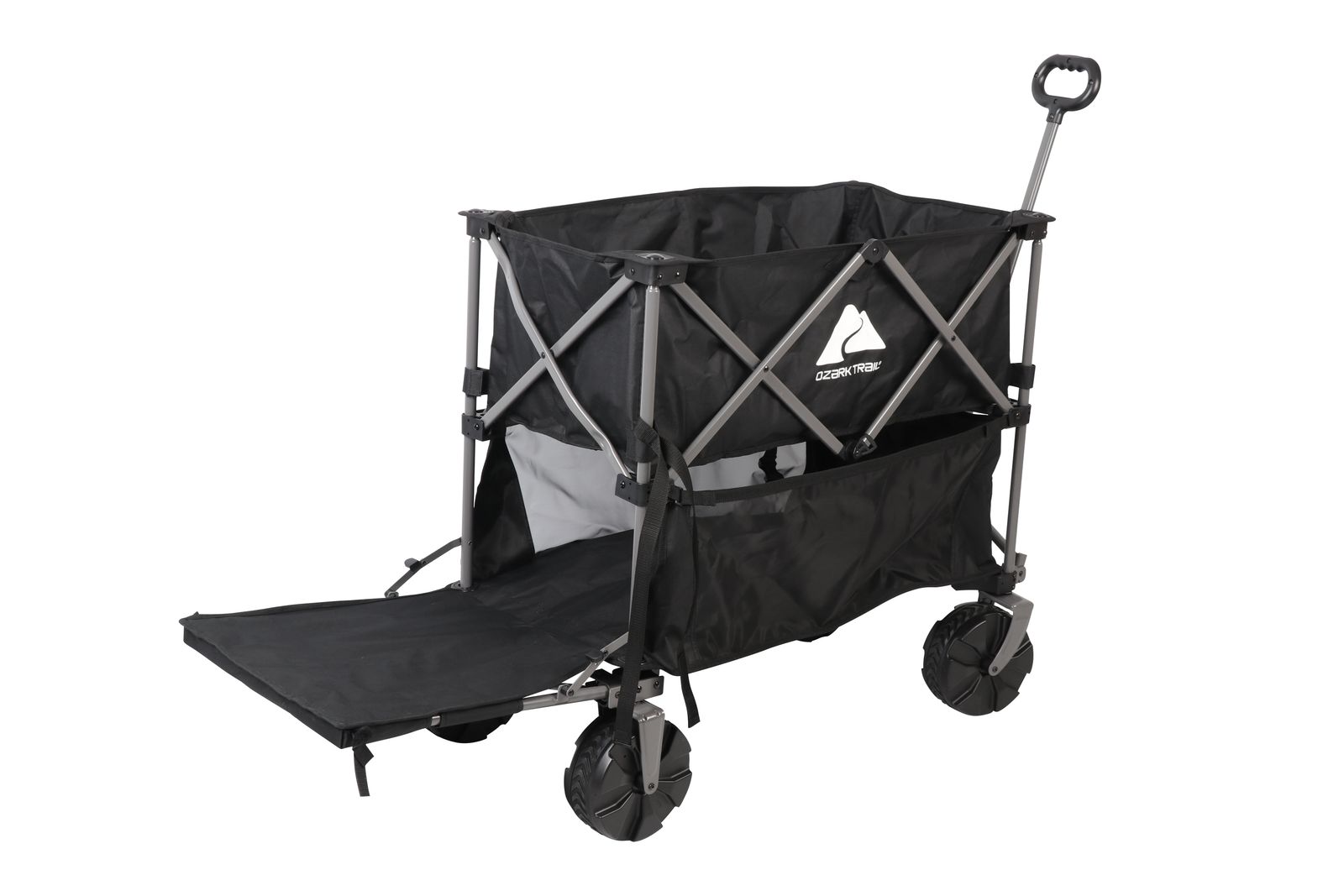 [RDY] [̵] Ozark Trail ֥ǥå ޤꤿߥ若 Ĺϥɥ ֥å [ŷ] | Ozark Trail Double Decker Folding Wagon with Extension Handle, Black