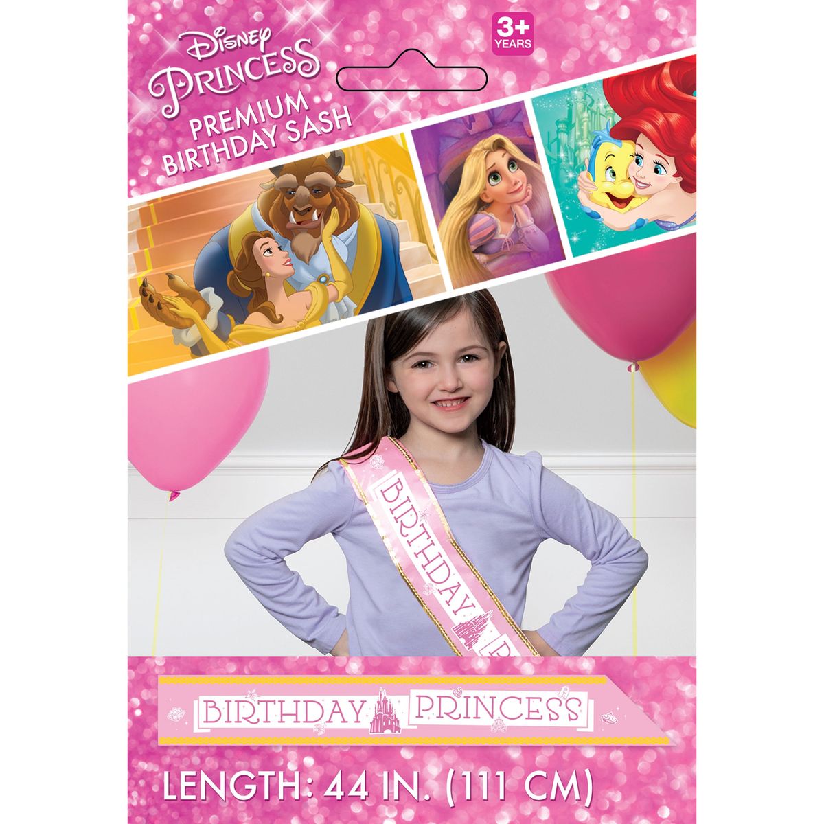 [RDY] [送料無料] Disney プリンセス・バースデー・サッシュ、44インチ [楽天海外通販] | Disney Princess Birthday Sash, 44in