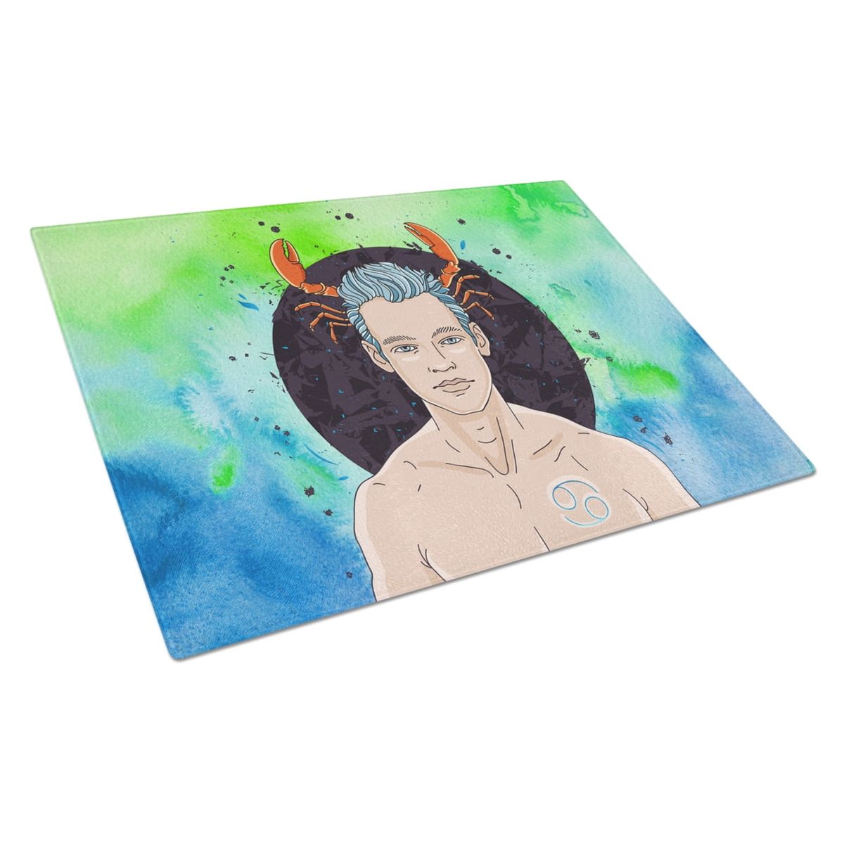 [送料無料] Caroline's Treasures 蟹座 ガラスまな板 大 [楽天海外通販] | Caroline's Treasures Cancer Zodiac Sign Glass Cutting Board Large