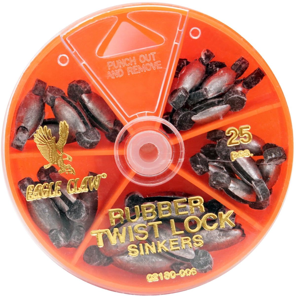 [RDY] [送料無料] Eagle Claw ゴム芯ツイストロックシンカー ダイヤルパック [楽天海外通販] | Eagle Claw Rubber Core Twist-Lock Sinkers Dial Pack