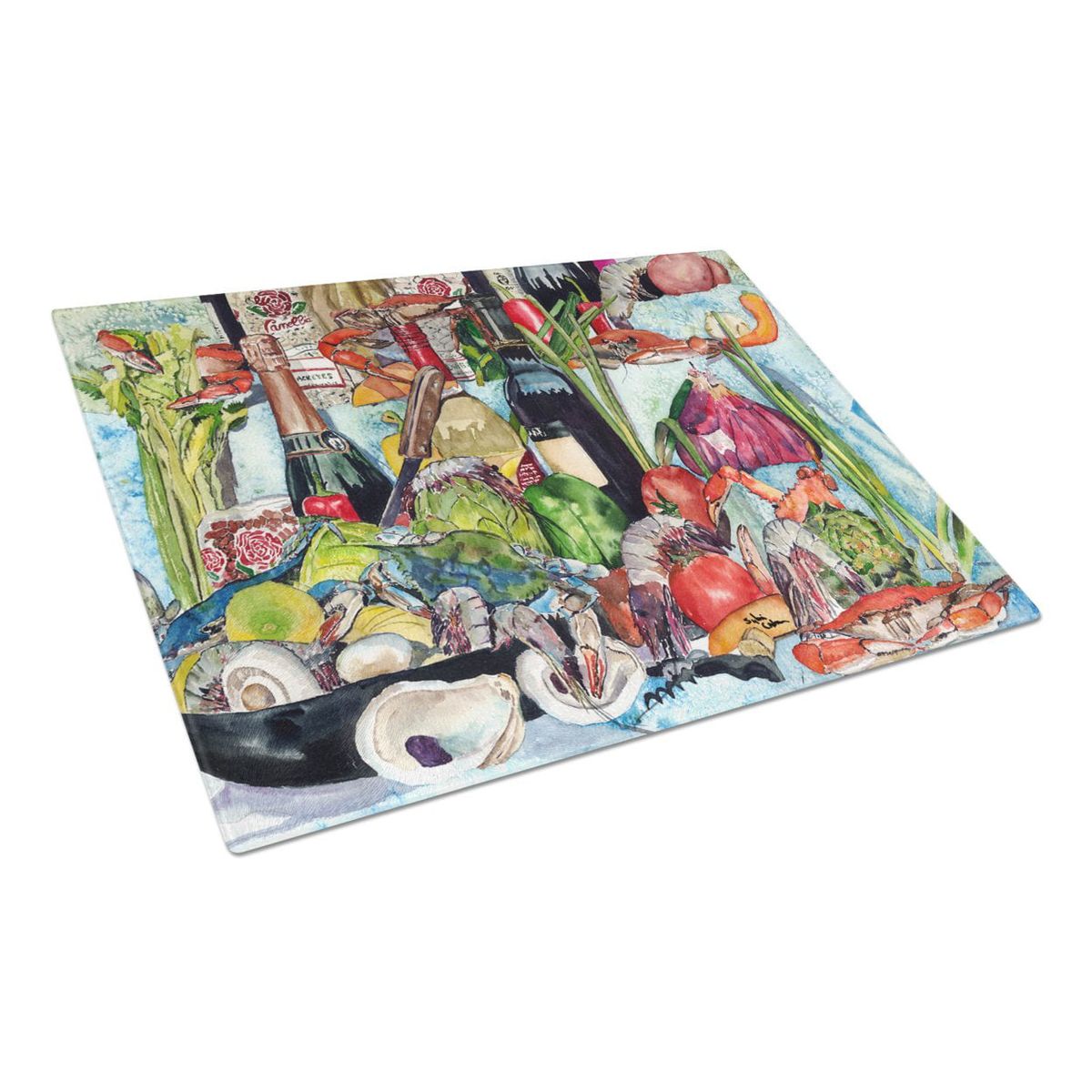 [送料無料] キャロラインス・トレジャーズ 8915LCB ワイン・カニ・エビ・カキ用ガラス製まな板（大）、..