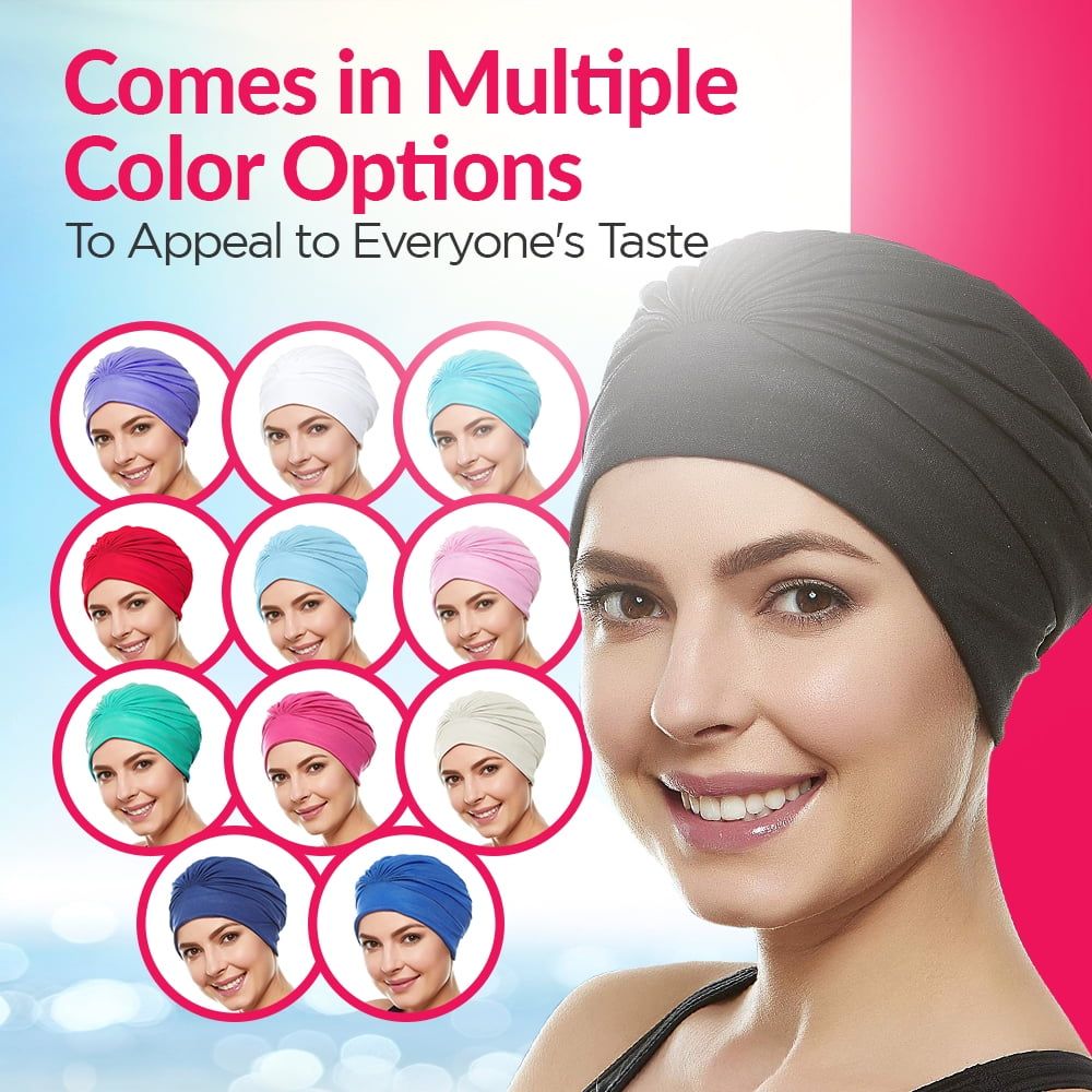 [RDY] [送料無料] Beemo 水泳キャップ ターバン ポリエステル 女性用 女の子用 ホットピンク [楽天海外通販] | Beemo Swim Bathing Cap Turban Polyester for Women & Girls - Hot Pink