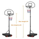 [RDY] [] Smile Mart ߉\ȃoXPbg {[ t[v VXeq/N/OA6.4-8.2 tB[g [yVCOʔ] | Smile Mart Adjustable Basketball Hoop System for Kids/Youth Indoor/Outdoor, 6.4-8.2