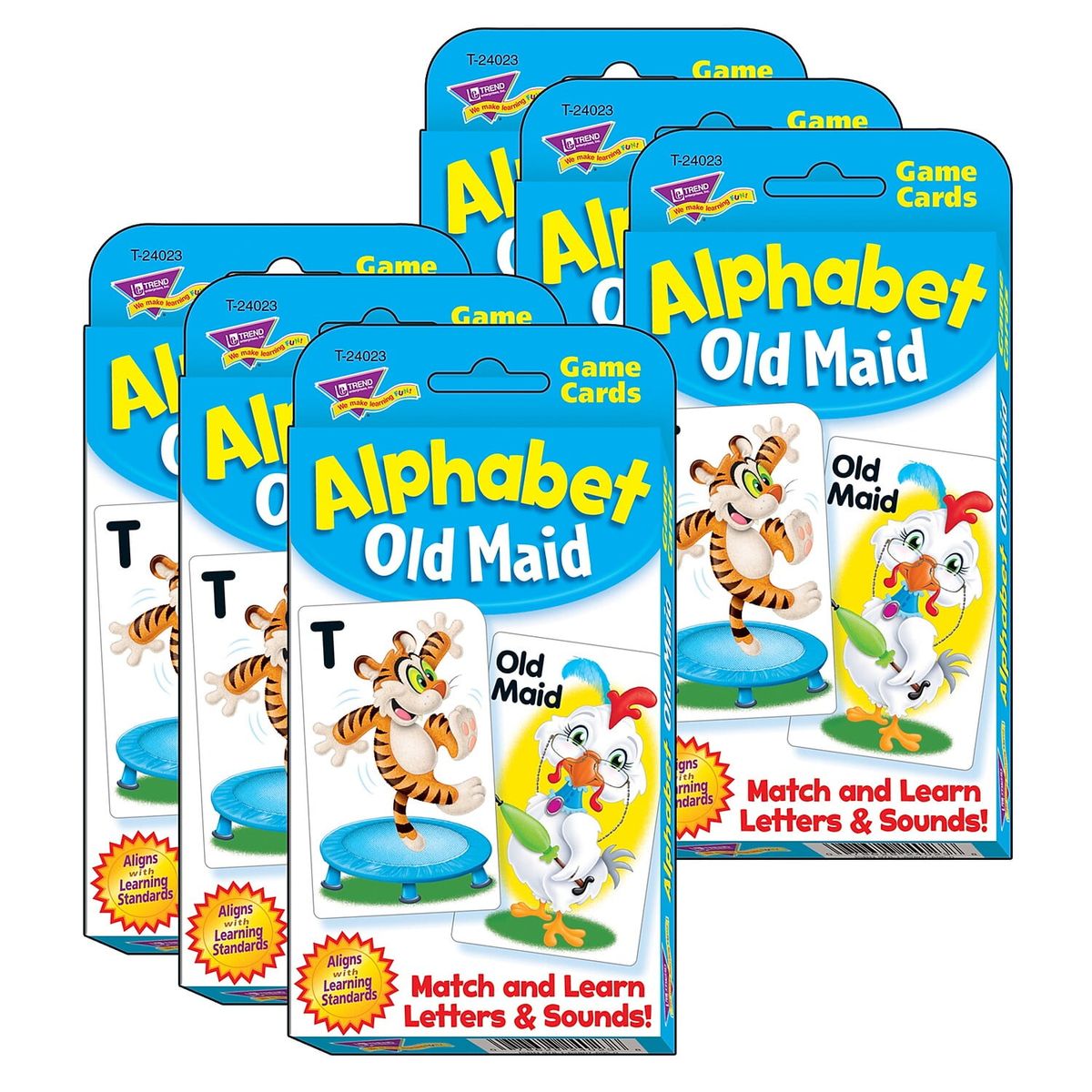 [RDY] [送料無料] アルファベット・オールドメイド・チャレンジカード、6パック、著 TREND [楽天海外通販] | Alphabet Old Maid Challenge Cards, 6 Packs, by TREND
