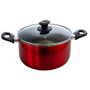 [] Gibson Oster Merrion 6 Quart Nonstick Aluminum Dutch Oven with Glass Lid (Red) [yVCOʔ] | Gibson Oster Merrion 6 Quart Nonstick Aluminum Dutch Oven with Glass Lid in Red