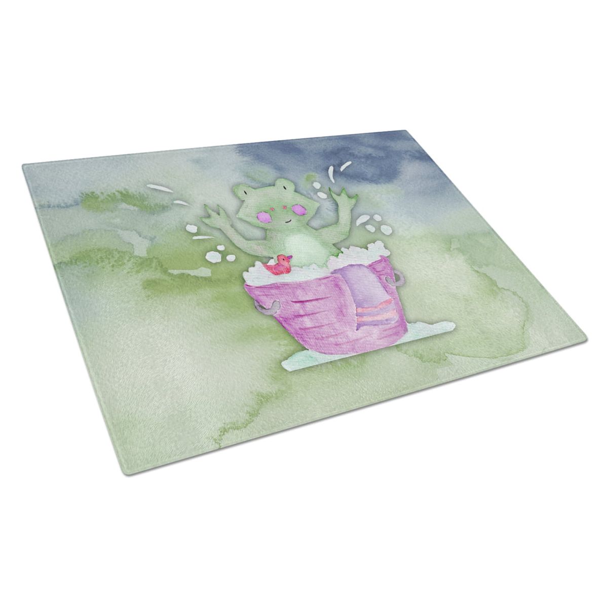 [送料無料] Caroline's Treasures カエルの水浴び 水彩ガラスまな板 大 [楽天海外通販] | Caroline's Treasures Frog Bathing Watercolor Glass Cutting Board Large