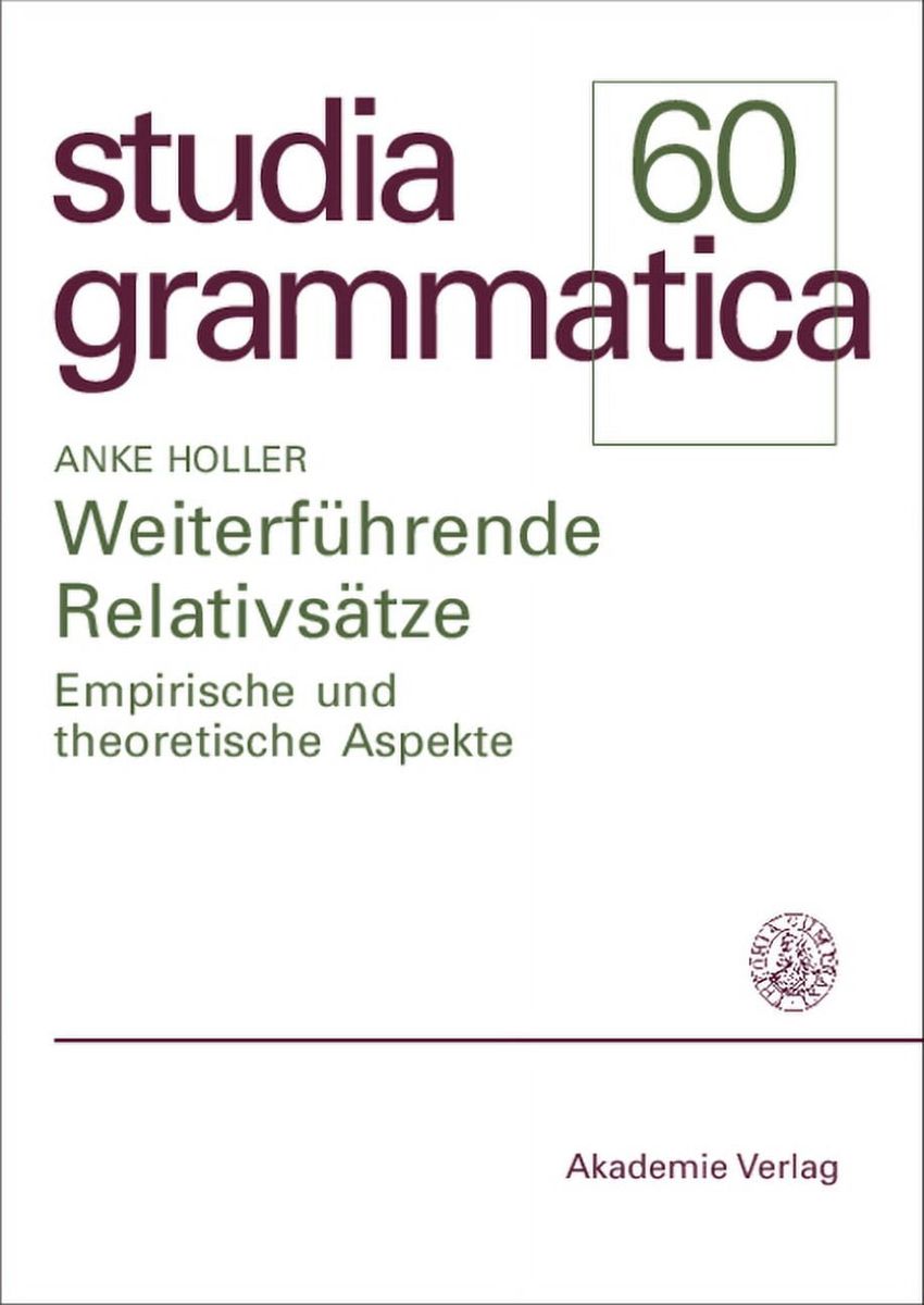 [RDY] [送料無料] Studia Grammatica: 高度な関係節：経験的・理論的側面 (ペーパーバック) [楽天海外通販] | Studia Grammatica: Weiterführende Relativsätze: Empirische Und Theoretische Aspekte (Paperback)