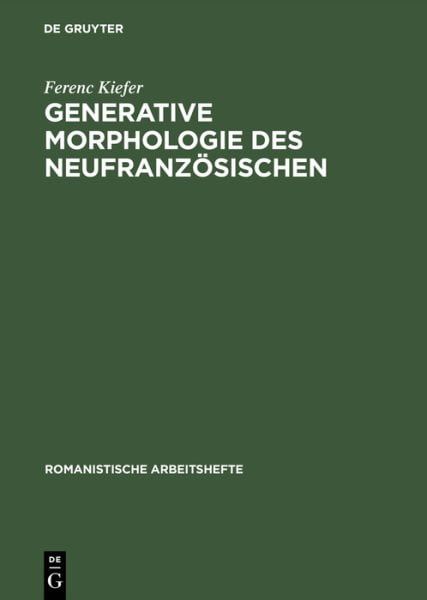 Walmart ŷԾŹ㤨[̵] ޥ󥹸֥åե󥹸 (ϡɥС [ŷ] | Romanistische Arbeitshefte: Generative Morphologie des Neufranzösischen (HardcoverפβǤʤ37,336ߤˤʤޤ