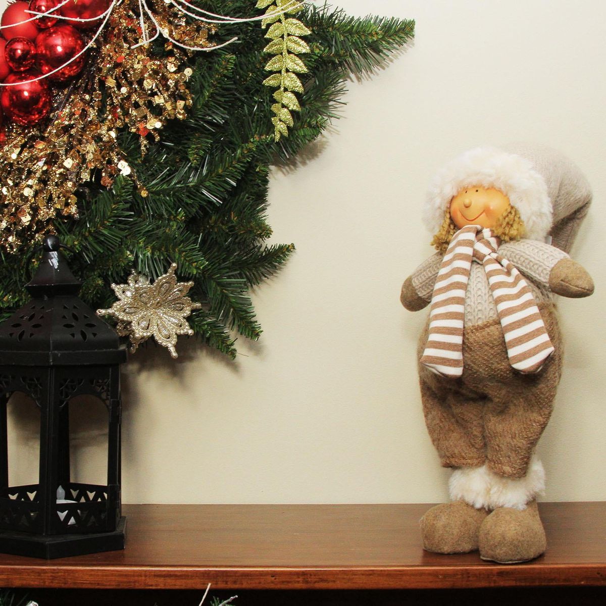 [RDY] [送料無料] 12インチ・デコレーション・シャンパン・ボーイ・イン・パンツ・クリスマス・テーブ..