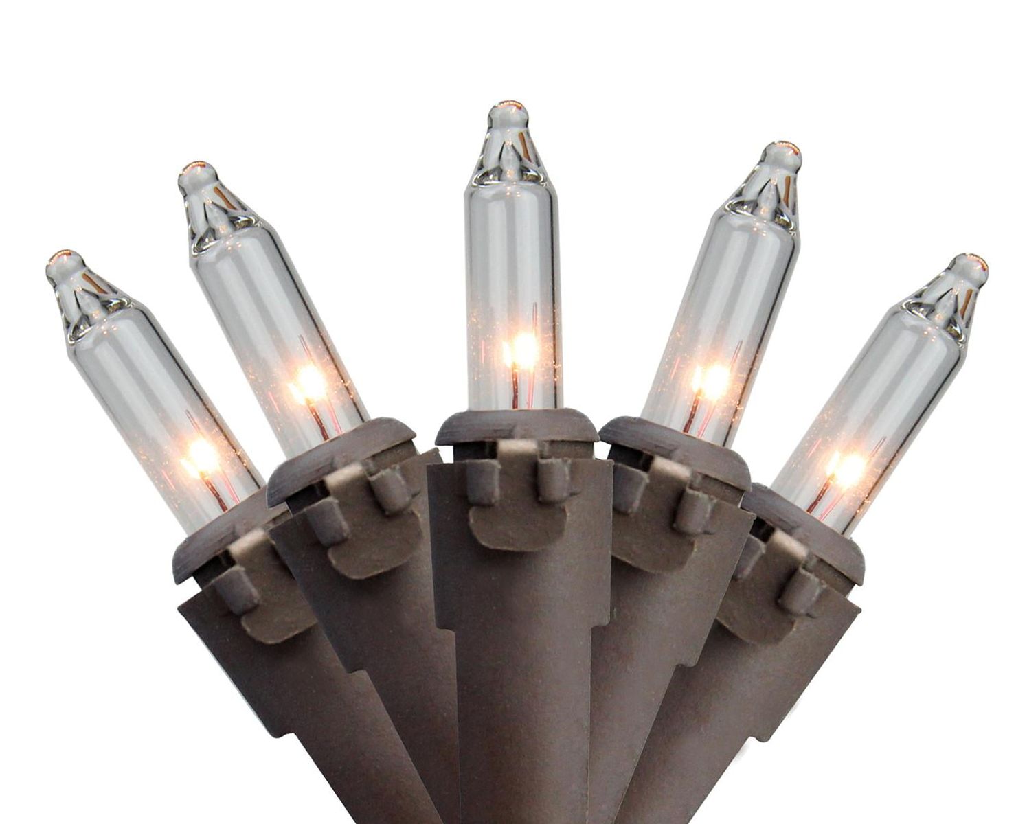 [送料無料] クリアミニクリスマスライト50個セット 2.5インチ間隔 - ブラウンワイヤー [楽天 ...