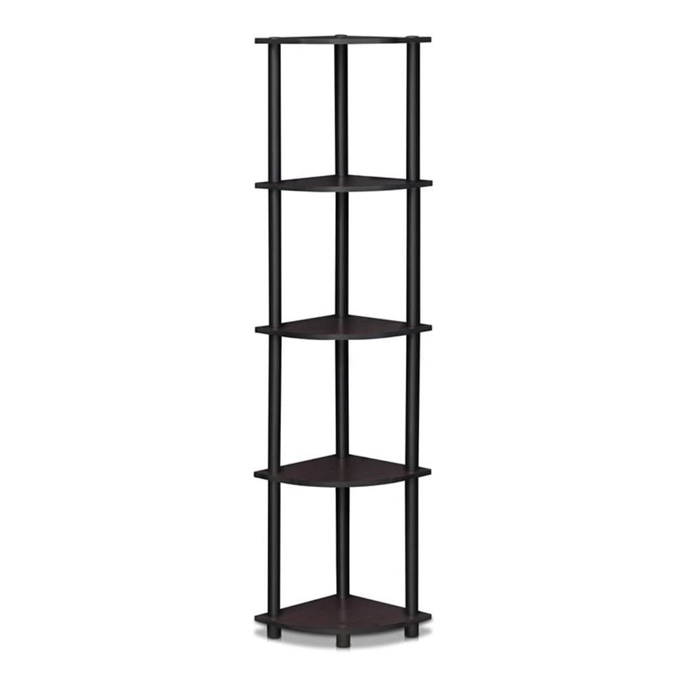 [RDY] [送料無料] &lt;x&gt;ターン・N・チューブ・ウッド 5段コーナー・ディスプレイ・ラック（ダーク..