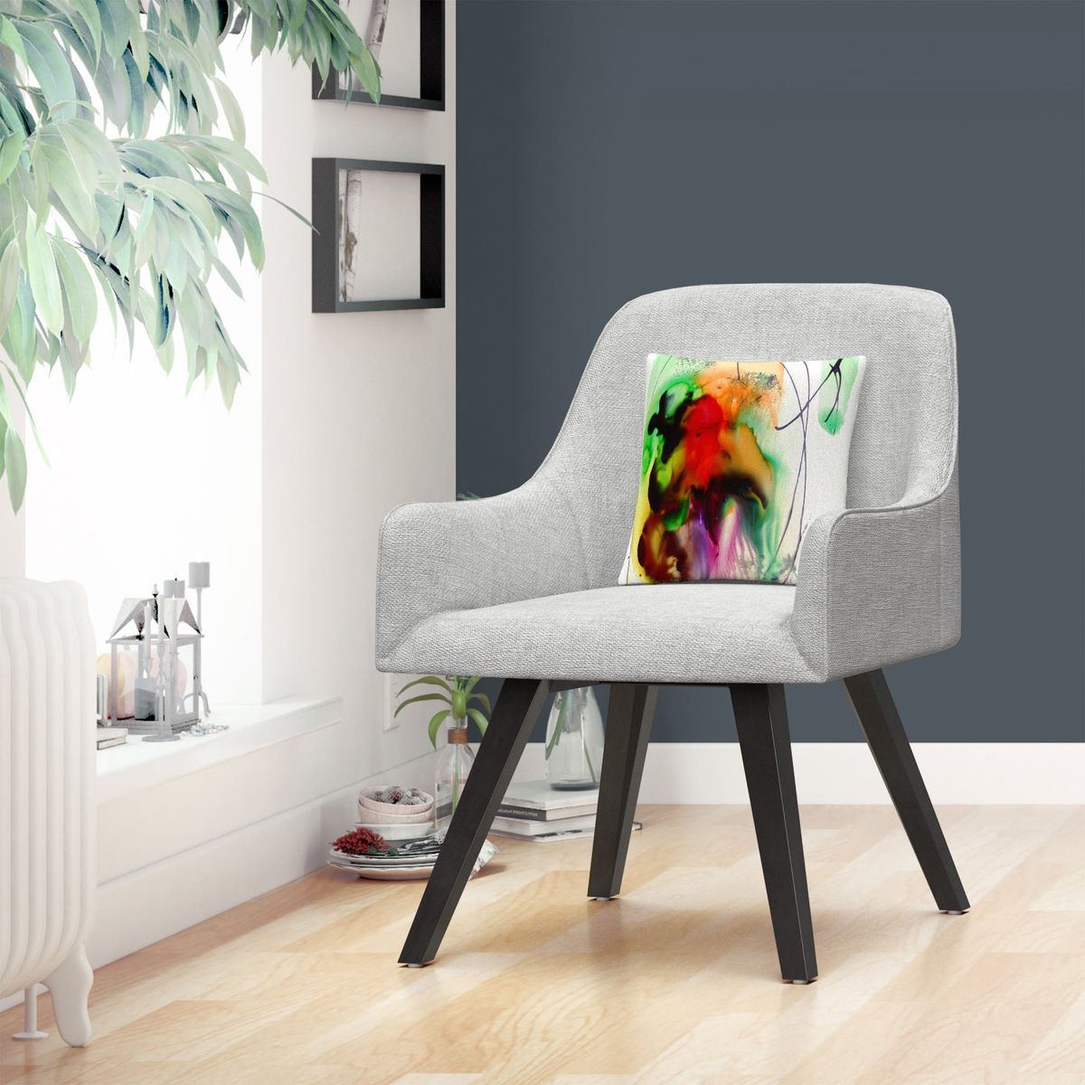 [RDY] [送料無料] 抽象的な番号09'ストリークスプラッシュペイントマスターズファインアート16 X 16装飾的なスローピロー [楽天海外通販] | Abstract Number 09' Streaks Splash Splatter Paintmasters Fine Art 16 X [3]