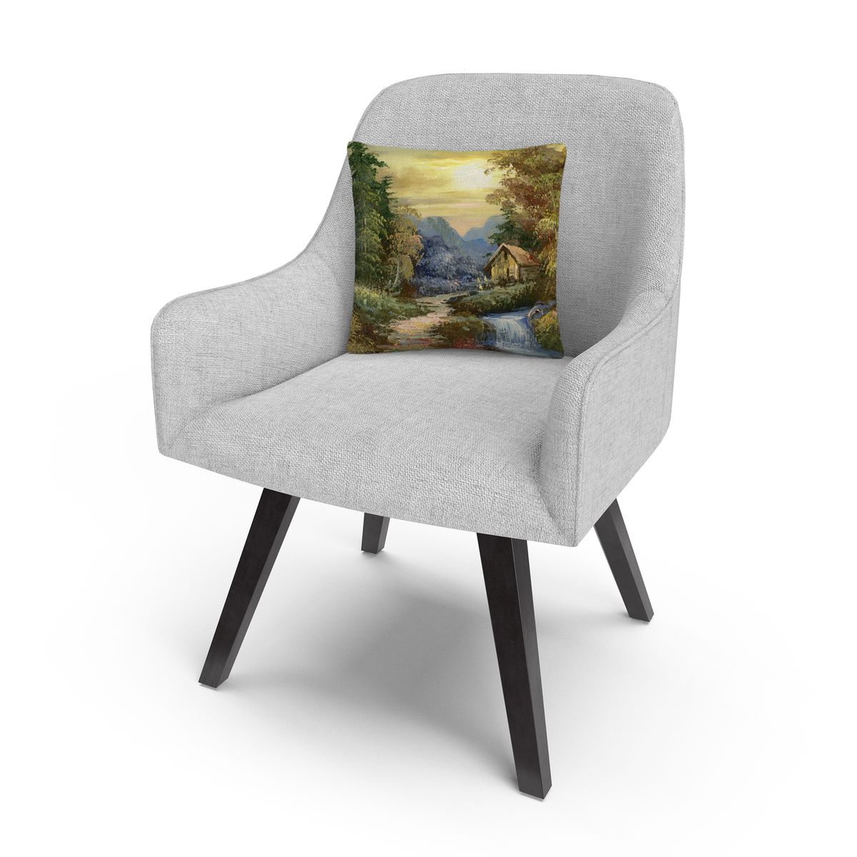 [RDY] [送料無料] マスターズファインアートによる「静けさ」素朴な風景の山 16 X 16 装飾的なスローピ..