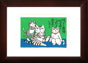 Kabamaru カバマル 猫日和 八ツ切額入り(7) 岡本 肇 手描き作品 絵画 水墨画 作家オフィス「和味文化研究所」直営店[アート インテリア 壁掛け 壁...