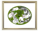 Kabamaru カバマル 楕円(2)額入り 岡本 肇 手描き作品 絵画 水墨画 作家オフィス「和味文化研究所」直営店[アート インテリア 壁掛け 壁飾り 装飾...