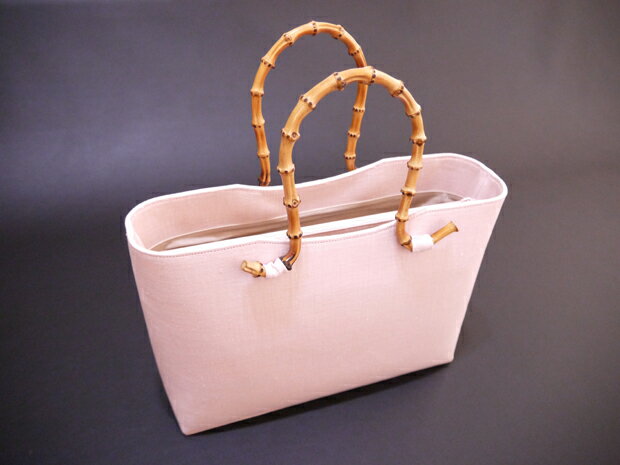 清涼感あふれる 薄ピンク 麻和装バッグ 夏バッグ かばん 鞄【送料無料＆代引料無料】