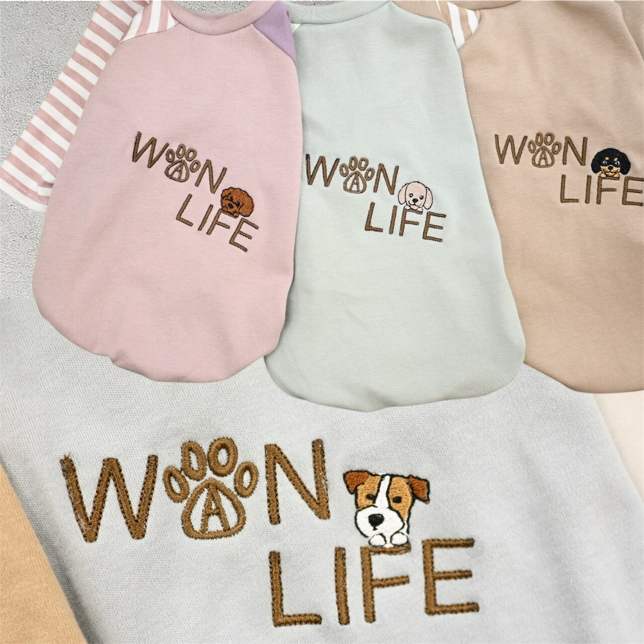 ロゴラグランロゴ刺繍ウエア袖有りウ...