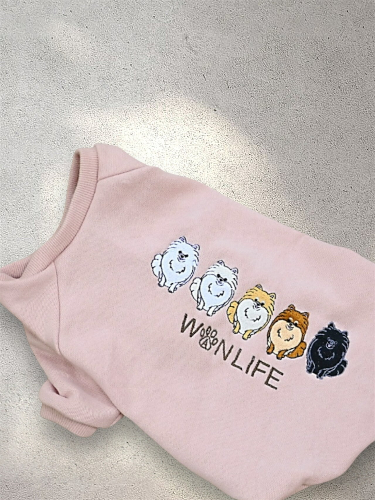 ぽめまみれ　刺繍ウエア　お名前刺繍　名入れ　わんこ刺繍　ドッグウェア　犬服　半袖　トレーナー　ペ..