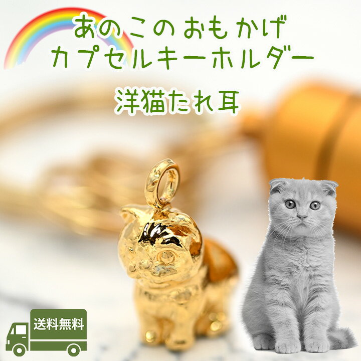 遺骨カプセルキーホルダー洋猫たれ耳ペット仏具 名入れ 刻印 カプセルメモリアルグッズ 遺骨キーホルダー ペットロス日本製