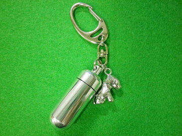 ペット仏具遺骨カプセルキーホルダー(カプセル 大)ベドリントン・テリア【手元供養】【仏具】【カプセル】【遺毛】【供養】