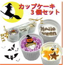 犬用のハロウィンケーキ カップケーキ3個セット 小型犬にぴったりおやつ 人気の食べ切りサイズ パーティーに 無添加 馬肉とお野菜の生地 低カロリー ごはんの代わ...