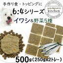 犬用厳選！トッピング材料や手作りごはんに 包丁いらず簡単レンチンOKろくよんいわし6：5種の野菜4黄金比率500g(42g×12個)国産 無添加 毎日続けられる価格 健康寿命をのばす命と向き合い19年間ワンバナ アレルギーのわんちゃんにパピーからシニアまで人間用の食材のみ使用