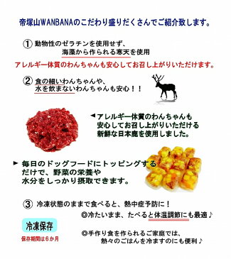 犬のドッグフード トッピング 手作りごはん 鹿肉と髄をじっくり煮込んだスープジュレ 1袋10キューブ入り 無添加 健康応援手作りスープ 水分補給 食欲増進 低カロリー 低アレルギー シニア 老犬 冷凍 ジビエ 喜ぶ しか 肉 使用 6600円以上送料無料