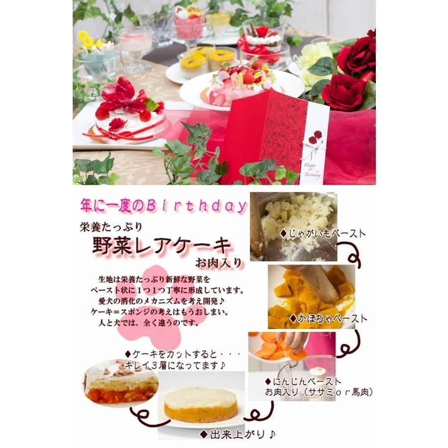 犬用のうまうまケーキ野菜とささみ生地6号誕生日に無添加で安心人気バースデー名前入れおやつお祝いオリジナル記念口コミセットかわいい小型犬えさごはんドッグフード帝塚山WANBANA