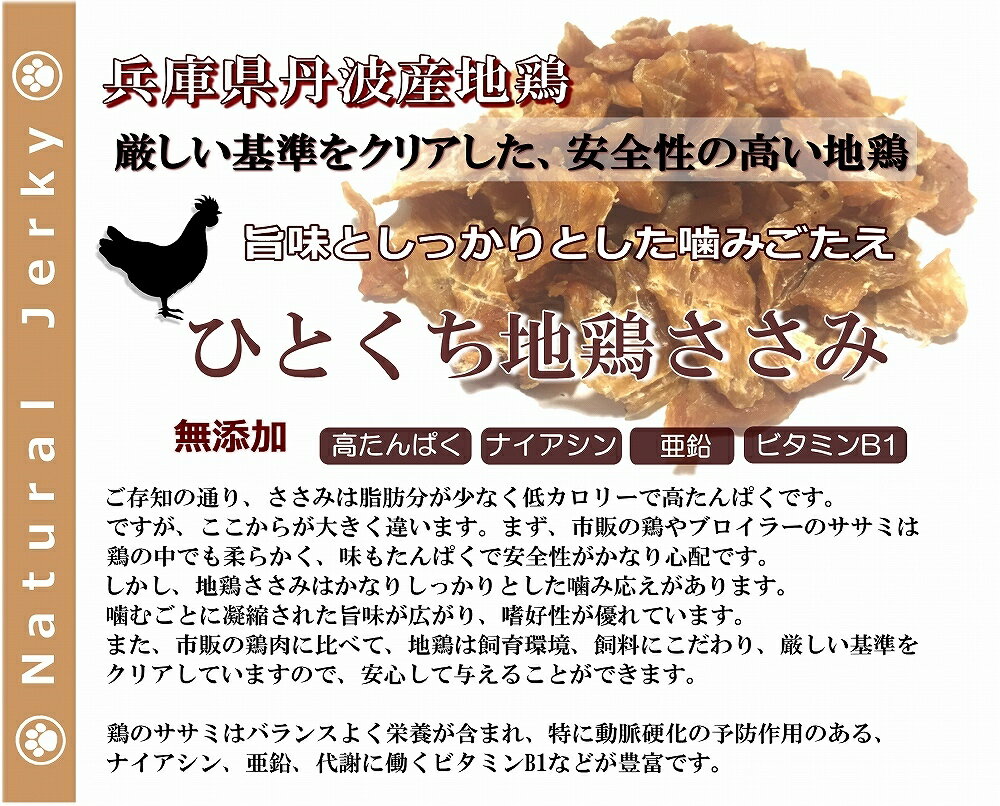 犬猫用のおやつ 大地の力 地鶏ひとくちささみジ...の紹介画像2