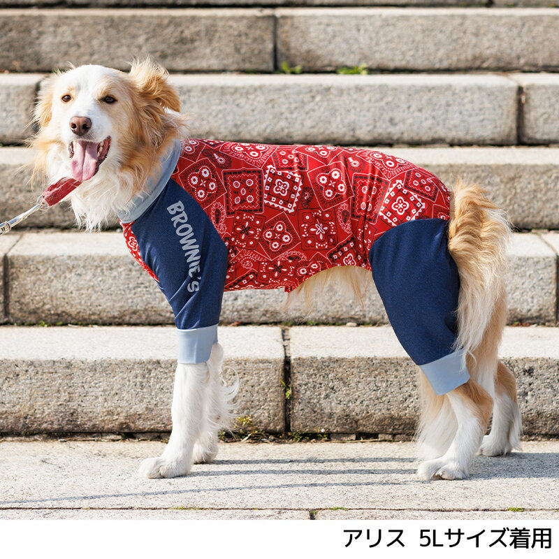 アクティブロンパース 大型犬 4L/5L/6L/OS/OM/OL BROWNIE'S-ブラウニーズ- 犬服 ドッグウェア 大型犬 中型犬 部屋着 散歩 キャンプ 犬の服 雨の日 BR22SS