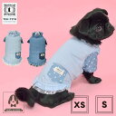 ドット柄デニムフリルブラウスXS / SサイズTINOTITO　ティノティート wanvoyage ワンボヤージュ犬の服 おしゃれ　犬服　ドッグウェアトイプードル チワワ　ダックス