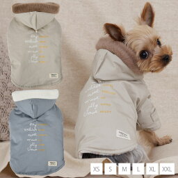 英字風フードコート XS/S/M/L/XL/XXL TINOTITO -ティノティート- 犬服 ドッグウェア トイプードル チワワ ポメラニアン TT22AW