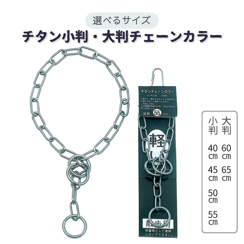 チタン 小判型 大判型 チェーンカラー 選べるサイズ 岡野製作所【追跡可能メール便】【全国一律送料無 ...