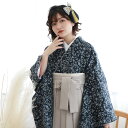 【レンタル】 卒業式 袴 レンタル フルセット 女 大学 紺 袴セット 女性 袴フルセットレンタル シンプル 「紺地に花柄」 紺 青 大人