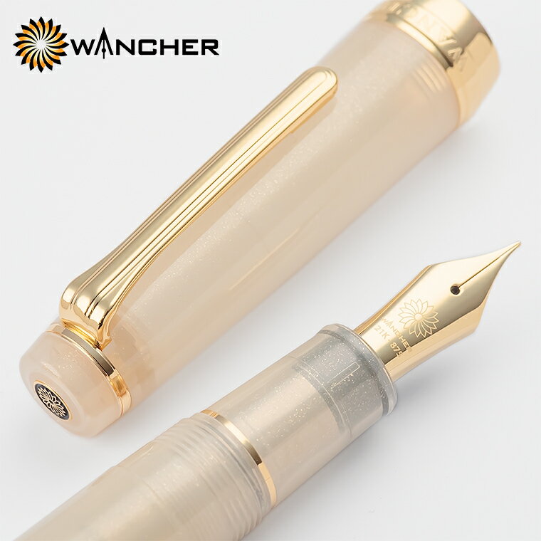 ワンチャー「ジパング」万年筆 21金 EF/F/MF/M/B【WANCHER ブランド 正規品 限定モデル 日本製 国産 コラボレーション オリジナル 1年保証 ギフト プレゼント 送料無料 セーラー プロギアベース SAILOR プロフェッショナルギア BASE パール 高級筆記具 リミテッド】