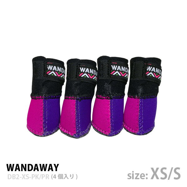 12/15限定！P10倍！！【WANDAWAY】ドッグブーツ/4P・XS/Sサイズ（ピンク/パープル）