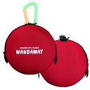 【WANDAWAY】消臭マナーポーチ・サークル(レッド)コロンと丸い軽量・防水ウェットスーツ素材のうんち入れ